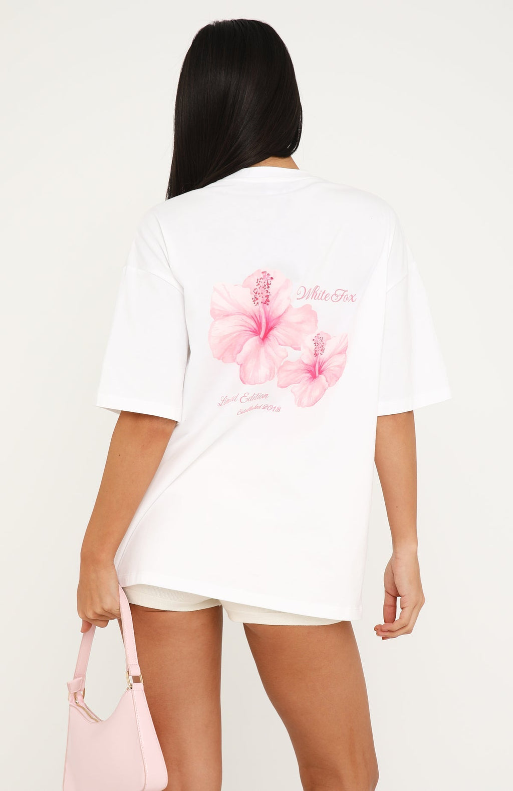 Skipping A Beat Oversized Tee White