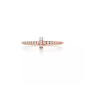 T RING DIAMOND PINK GOLD
