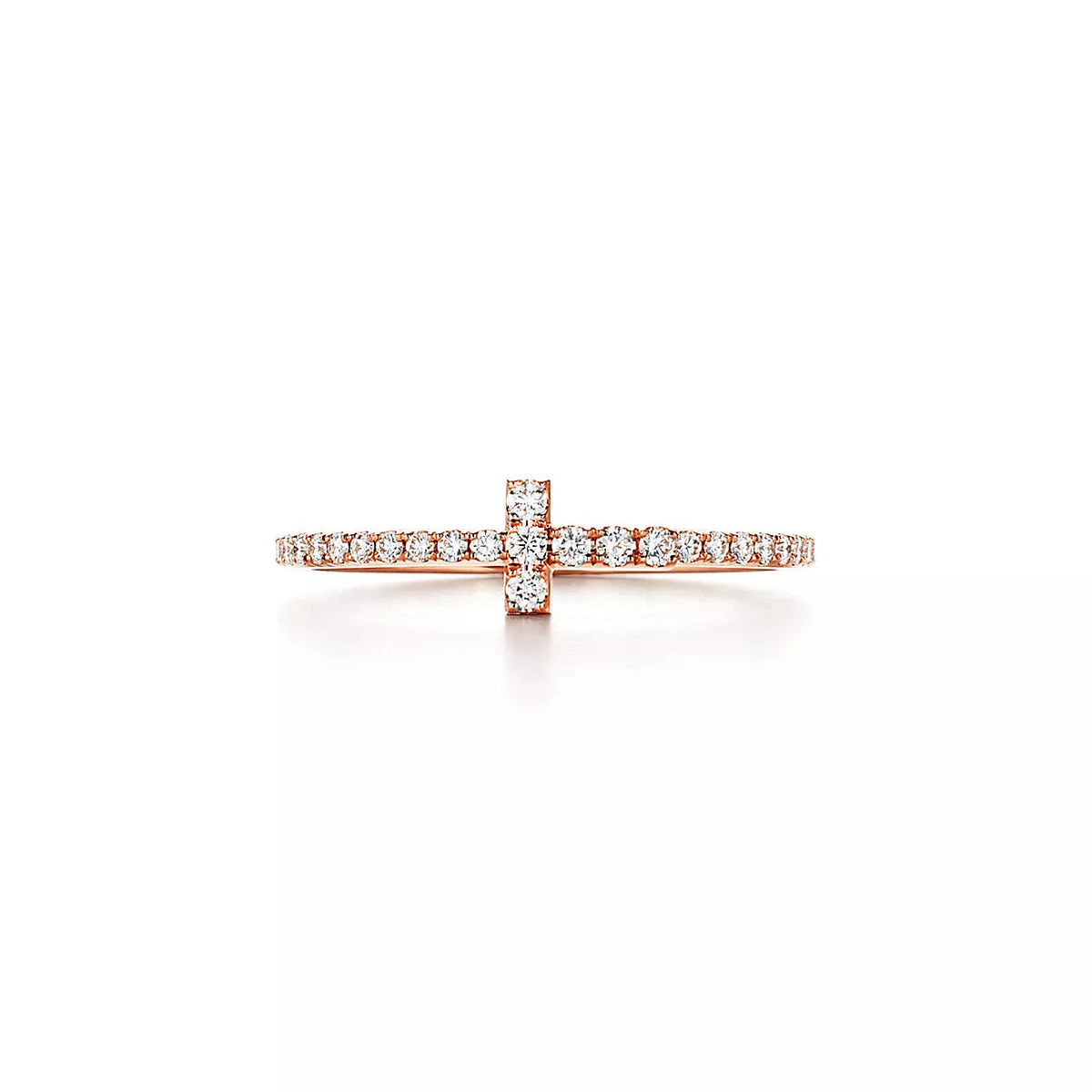 T RING DIAMOND PINK GOLD