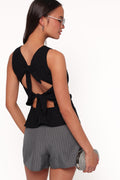 Brynn Tie Back Top - Black