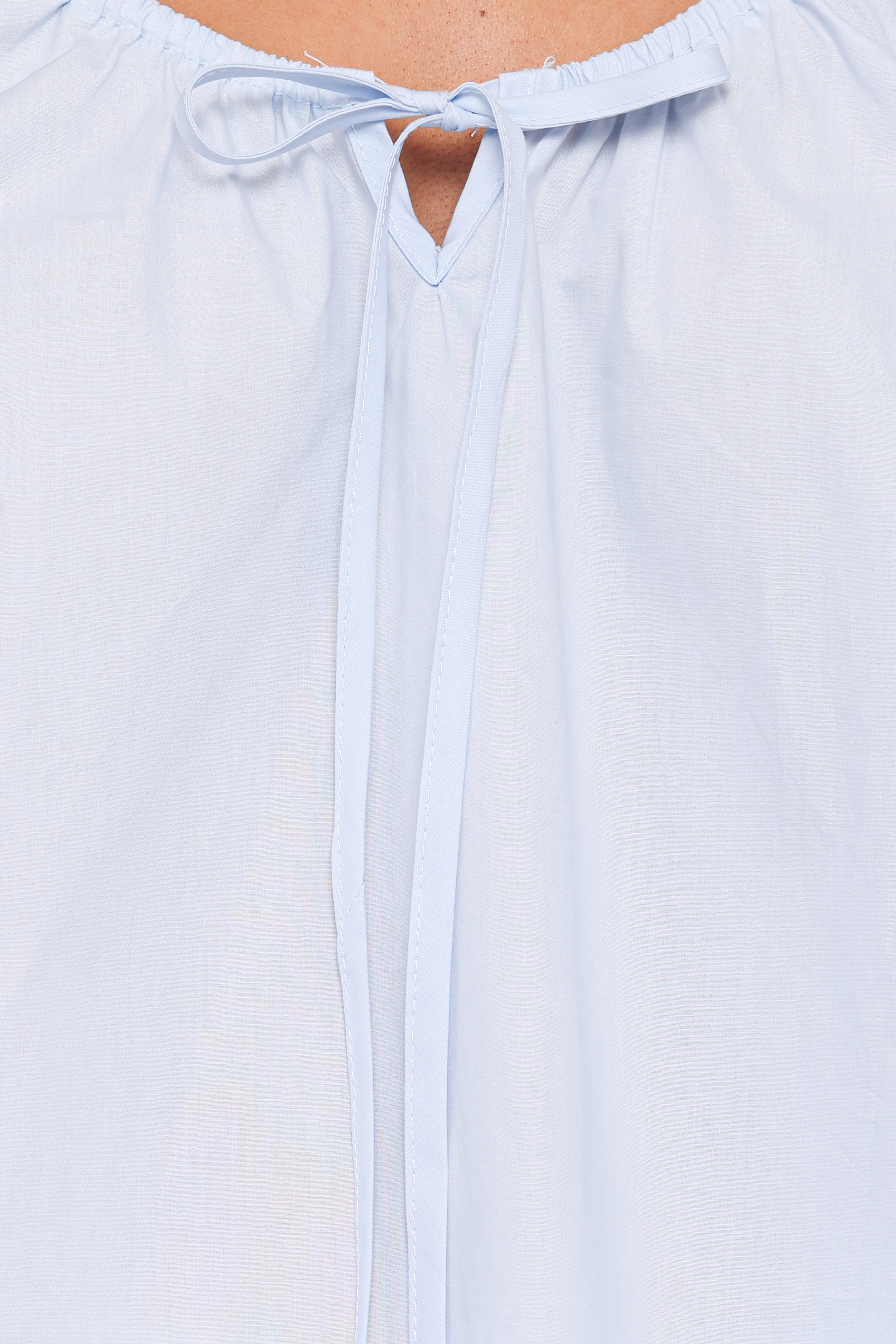 Lawrence Tie Scoop Top - Light Blue