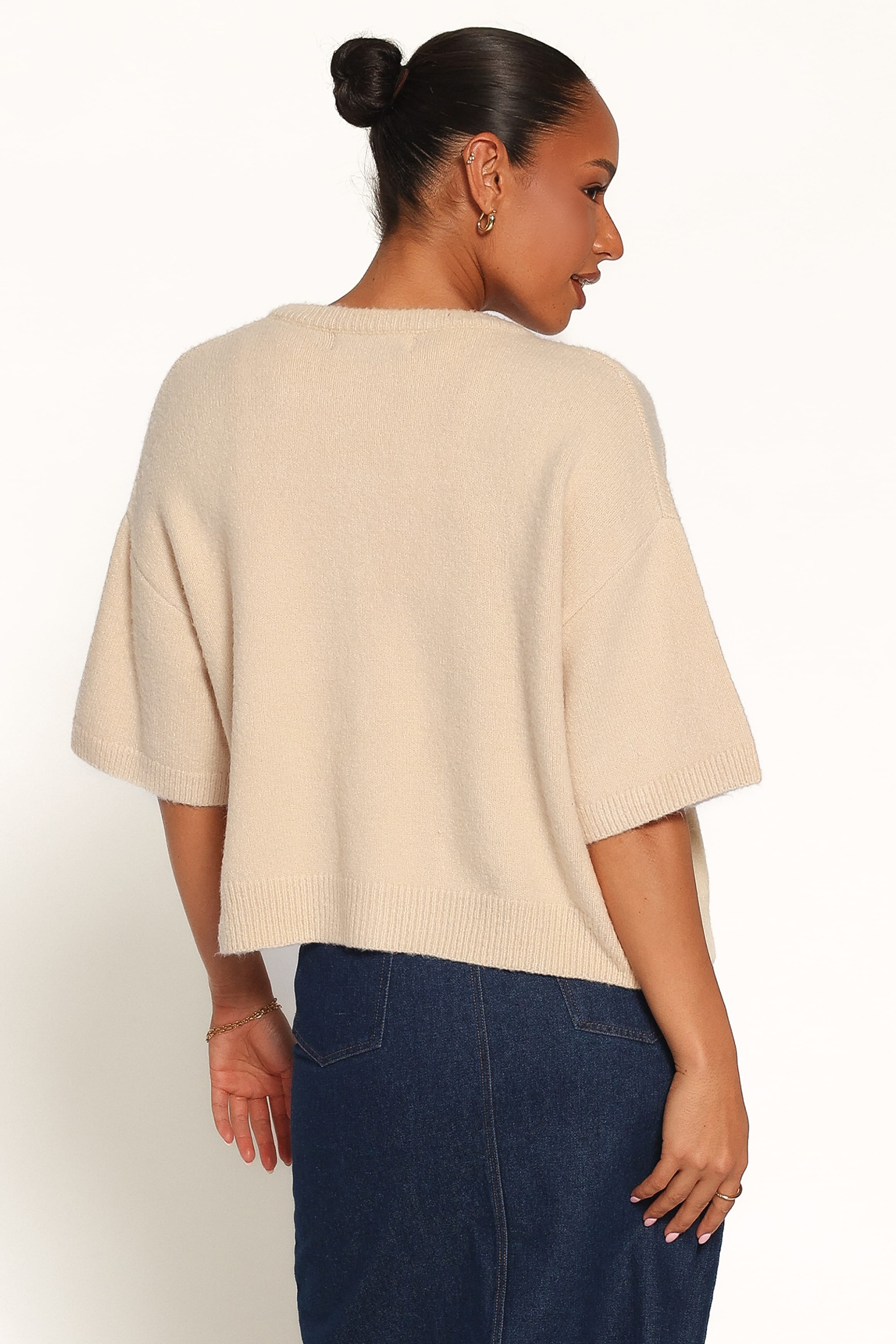 Lilith Knit Top - Beige