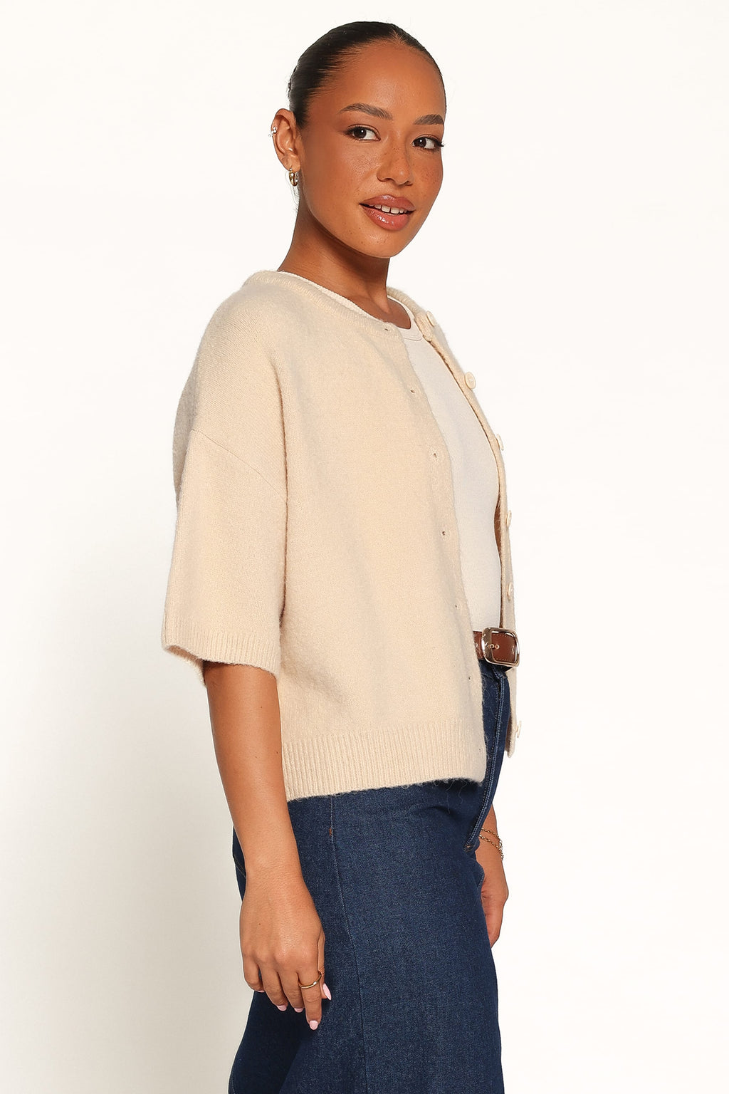 Lilith Knit Top - Beige