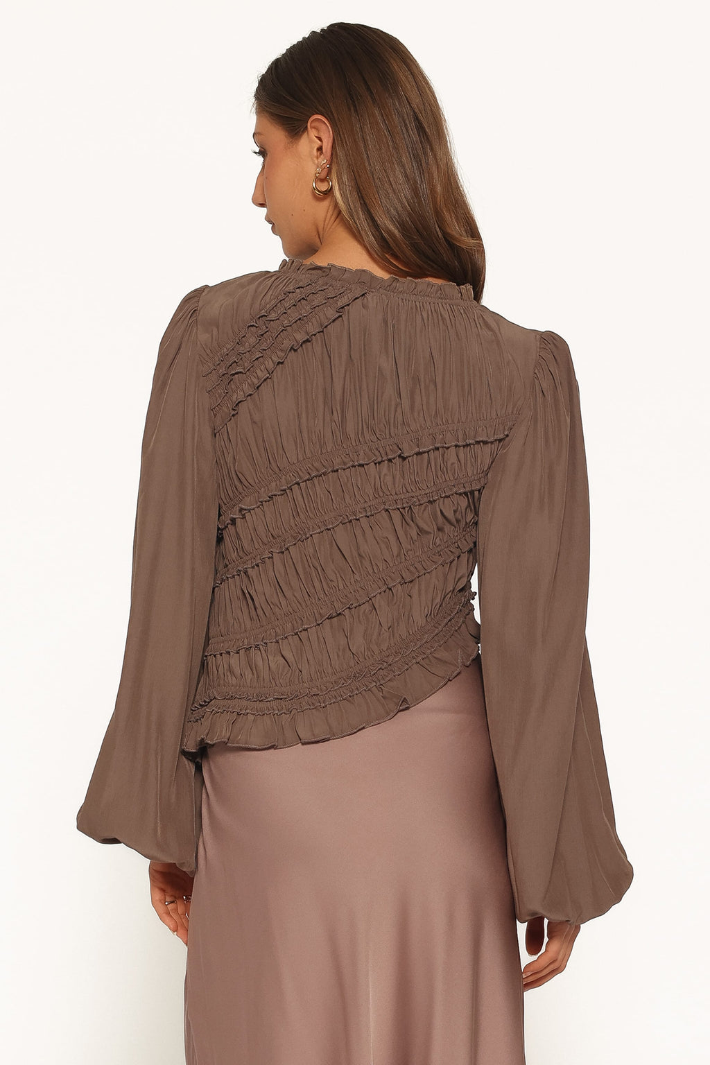 Romee Ruched Top - Brown