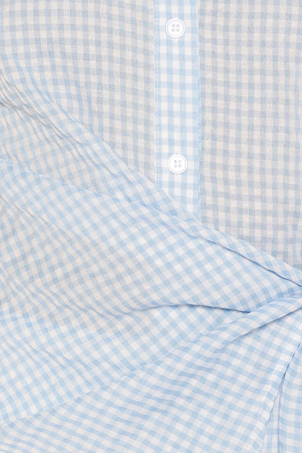 Shiloh Side Tie Shirt - Blue Gingham