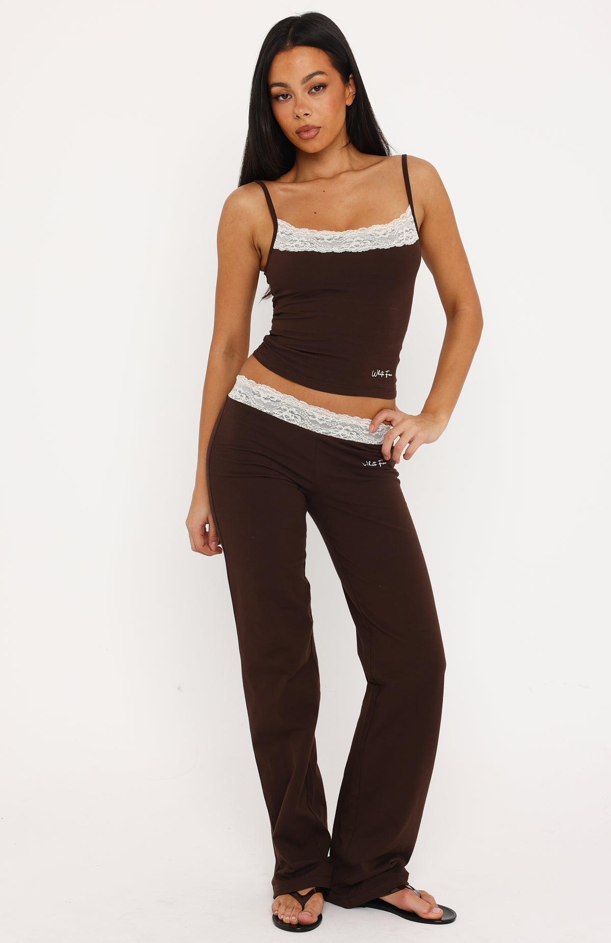 Tune In Straight Leg Pants Chocolate