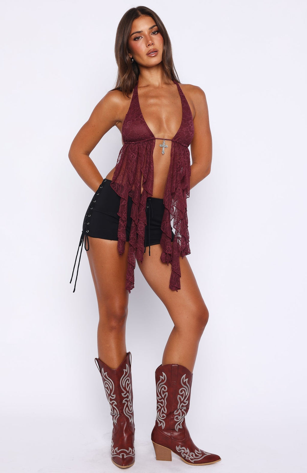 Grunge Mini Shorts Black